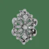 Broche vintage en or blanc et diamants