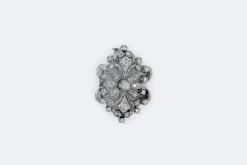 Broche vintage en or blanc et diamants