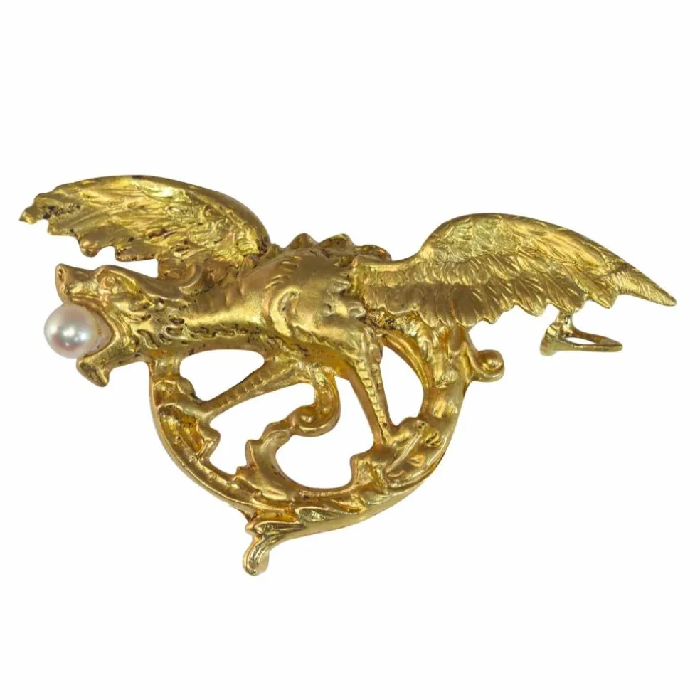Broche vintage en or jaune