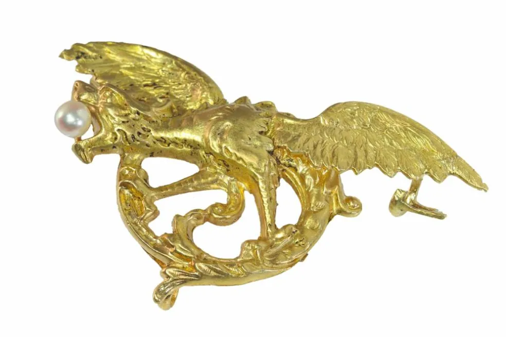 Broche vintage en or jaune