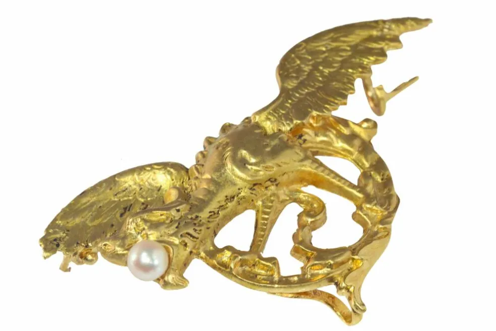 Broche vintage en or jaune