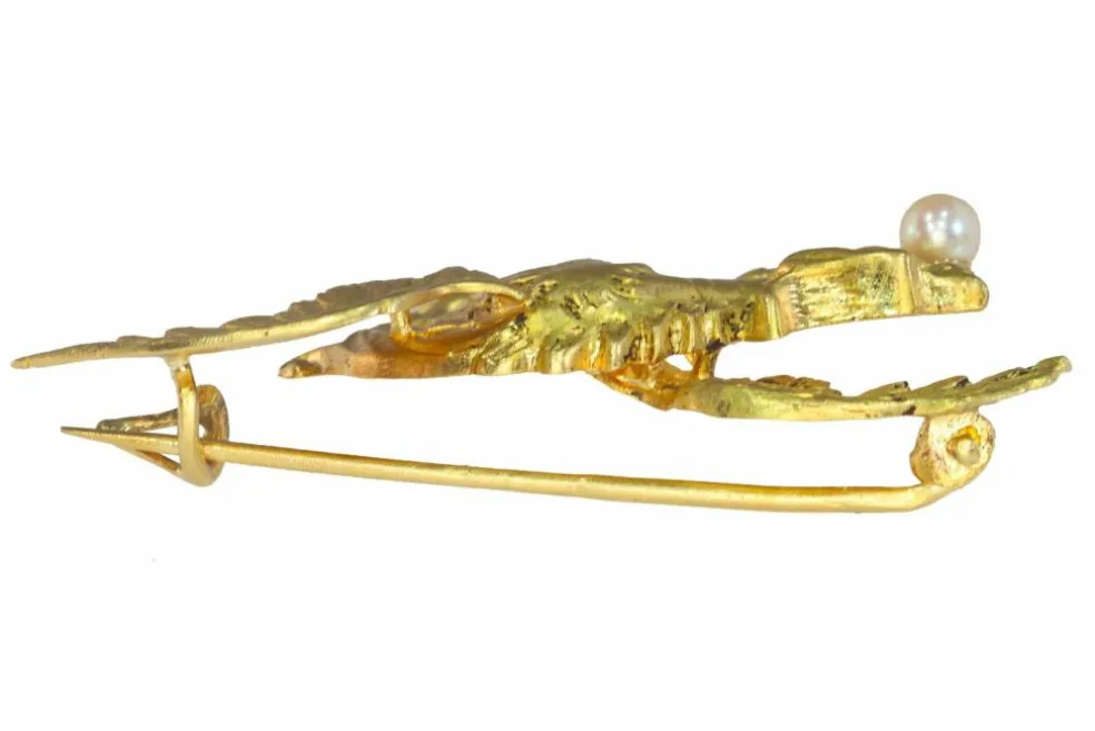 Broche vintage en or jaune