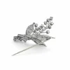 Broche Vintage en Platine avec Diamant
