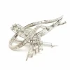 Broche Vintage Or blanc Diamant