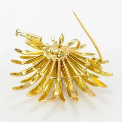 Broche vintage or diamants