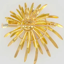 Broche vintage or diamants