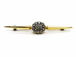 Broche Vintage Or jaune, Or blanc Diamant