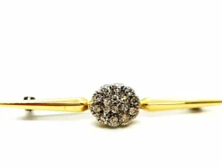 Broche Vintage Or jaune, Or blanc Diamant