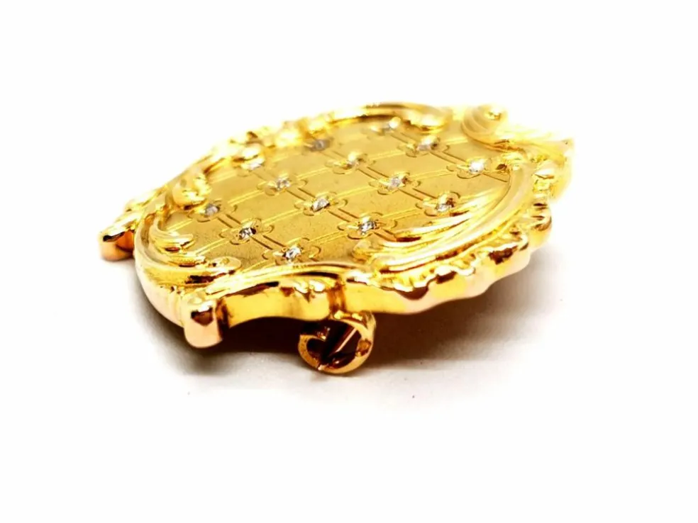Broche Vintage Or jaune, Or rose Diamant