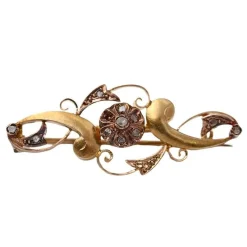 Broche vintage originale et diamants