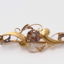 Broche vintage originale et diamants