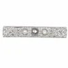 Broche vintage platine diamants et perles
