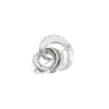Broche volutes platine et or blanc