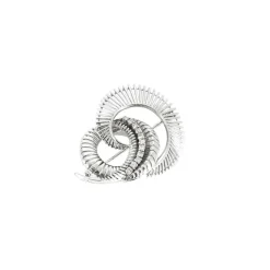Broche volutes platine et or blanc