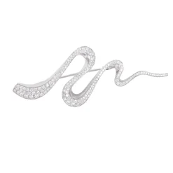 Broche Wenpe or blanc diamants