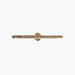 Broche-barrette Art Déco Saphirs & Diamants