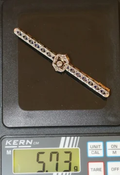 Broche-barrette Art Déco Saphirs & Diamants