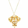 Broche-pendentif Art Nouveau Diamants, Rubis, Perles