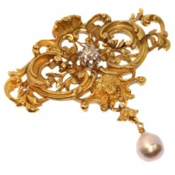 Broche/pendentif en or et diamant