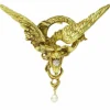 Broche/pendentif griffon, diamants, perle