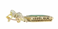 Broche/pendentif nœud diamant, émeraude
