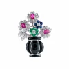 Broche-pendentif Panier De Fleurs
