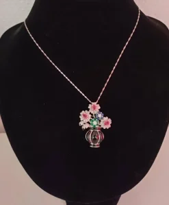 Broche-pendentif Panier De Fleurs