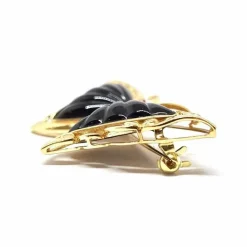 Broche/pendentif papillon Rubis, Diamants et Onyx