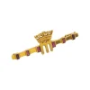 Broches en or jaune avec rubis
