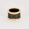 BULGARI - B.zero1 - Bague en Or rose et céramique noire