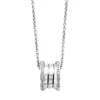 BULGARI - Collier B ZER0 or gris et diamants