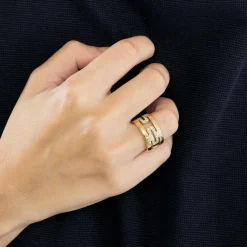 BULGARI - Parentesi - Bague or jaune et diamants