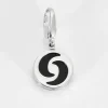 BULGARI - Pendentif Yin & Yang en or gris et onyx