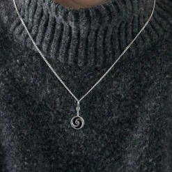 BULGARI - Pendentif Yin & Yang en or gris et onyx