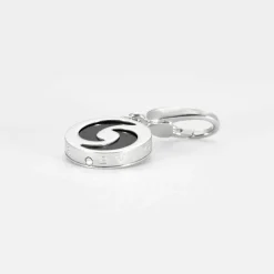 BULGARI - Pendentif Yin & Yang en or gris et onyx