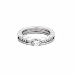 Bulgari, "B.Zero1" Bague solitaire , or gris et diamants