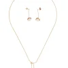 CACHAREL Parure Collier et Boucles d'Oreilles Or Jaune et Perles