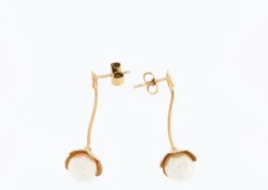 CACHAREL Parure Collier et Boucles d'Oreilles Or Jaune et Perles