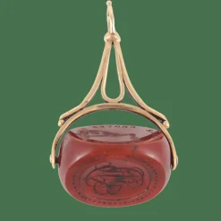 Cachet à Devise Pendentif Agate rouge