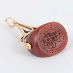 Cachet à Devise Pendentif Agate rouge
