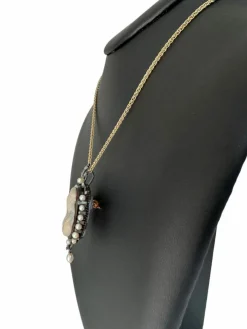 Camée victorienne or blanc argent perles et diamants