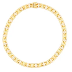 Caplain Collier Or jaune Saphir
