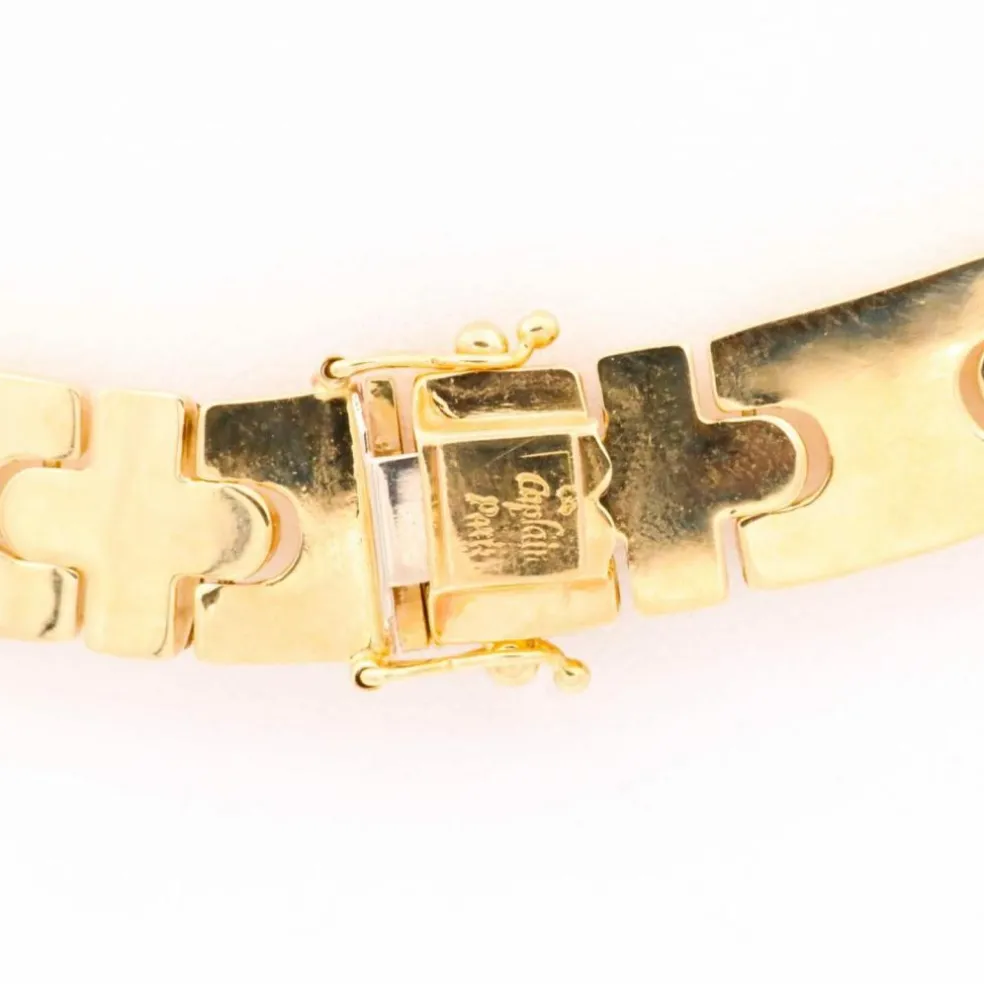 Caplain Collier Or jaune Saphir