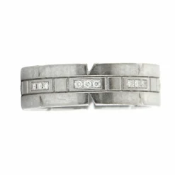 CARTIER - Bague Tank en or gris