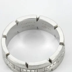 CARTIER - Bague Tank en or gris