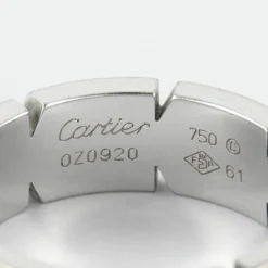 CARTIER - Bague Tank en or gris