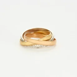 CARTIER - Bague Trinity trois ors diamants