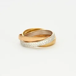 CARTIER - Bague Trinity trois ors diamants