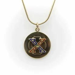 CARTIER - Pendentif médaillon vintage de la fraternité Chi Phi en or