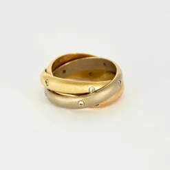 CARTIER - Trinity - Bague Or jaune, rose, blanc et Diamants